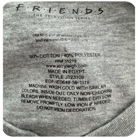 FRIENDS Central Perk Long Sleeve Crew Neck Graphic Tee T-Shirt Women's Size L - Picture 3 of 6